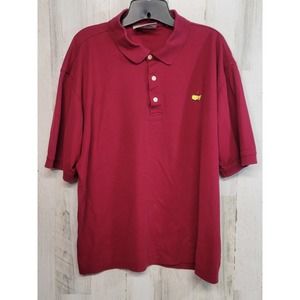 Augusta National Golf Shop Shirt Men Extra Large Maroon Polo Embroidered Logo